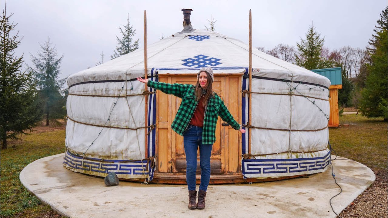 МОНГОЛЬСКАЯ ЮРТА Пребывание на биодинамической ферме 🛖🌿 | Весенний глэмпинг в Онтарио, Канада