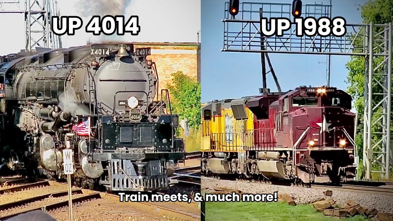 Awesome day of railfanning at Rochelle! Ft. UP 4014, UP 1988, UP 1158, & more! (9/9/2024)