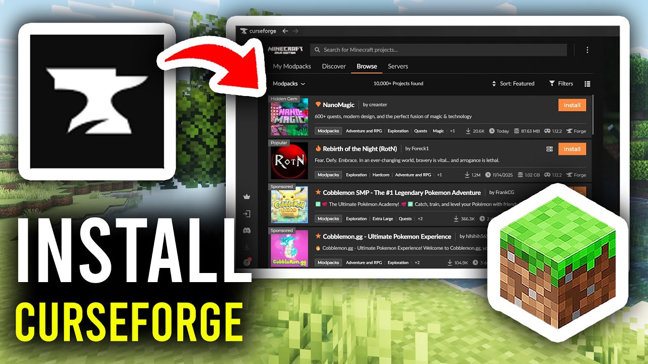 How To Download & Install CurseForge For Minecraft Mods and Modpacks - Step By Step