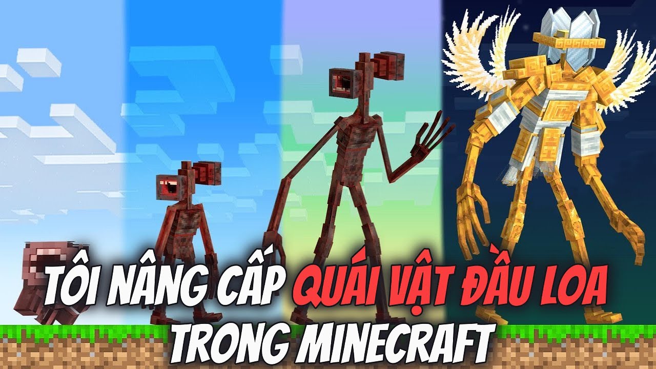 Tôi Nâng Cấp QUÁI VẬT ĐẦU LOA lên LV1000 Trong Minecraft