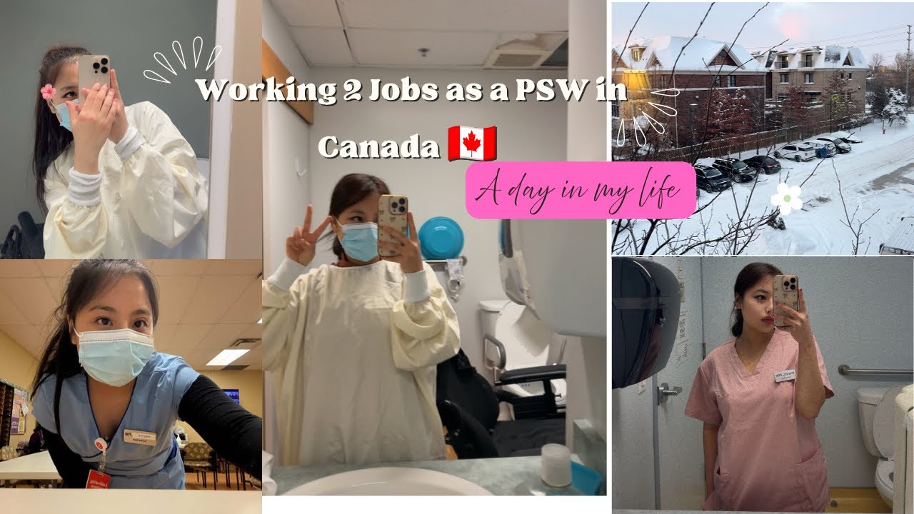 How i got my PSW job in Canada 🇨🇦 | A Day in My Life as a Psw🏥 balancing 2 works and life 🌸