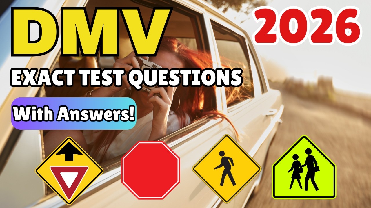 ТОЧНЫЕ вопросы экзамена DMV 2026 года (СДАЙТЕ С ПЕРВОГО РАЗА!)
