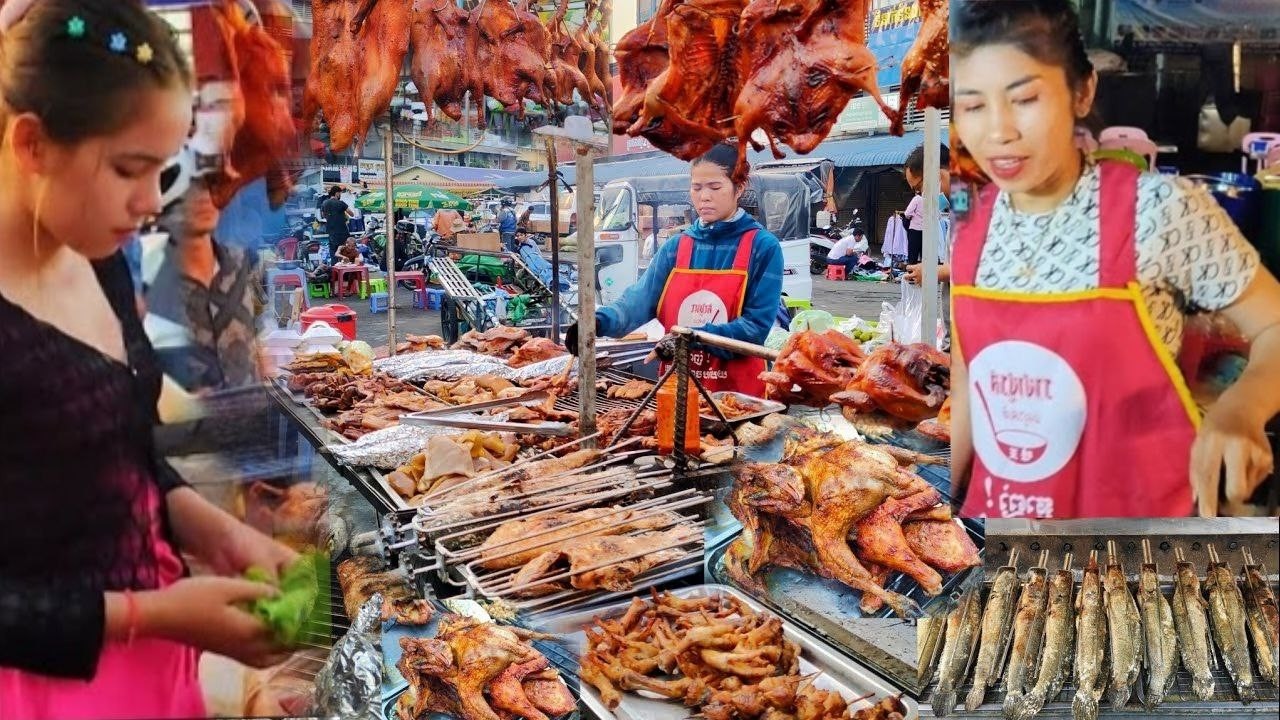 AWESOME! Cambodian STREET FOOD Tour! Oudong Vs Orussey Market Compilation