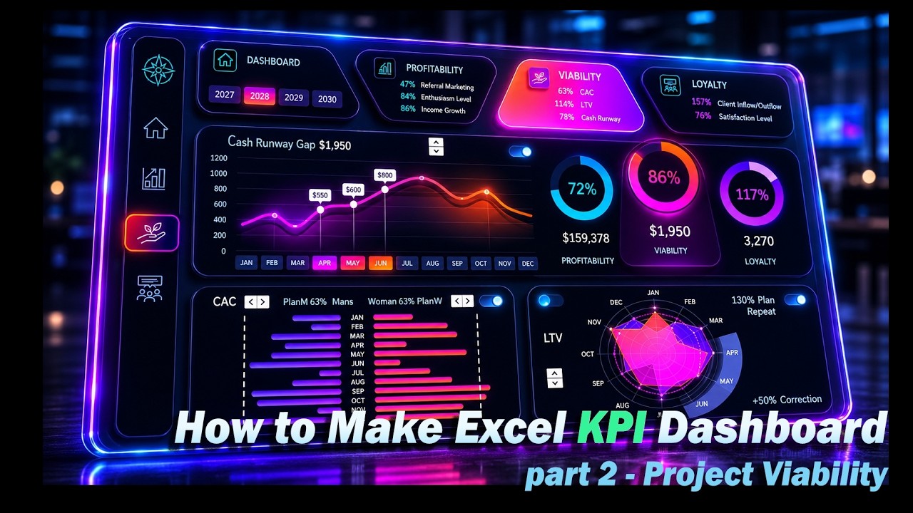 Jak zbudować panel wykonalności projektu KPI w programie Excel