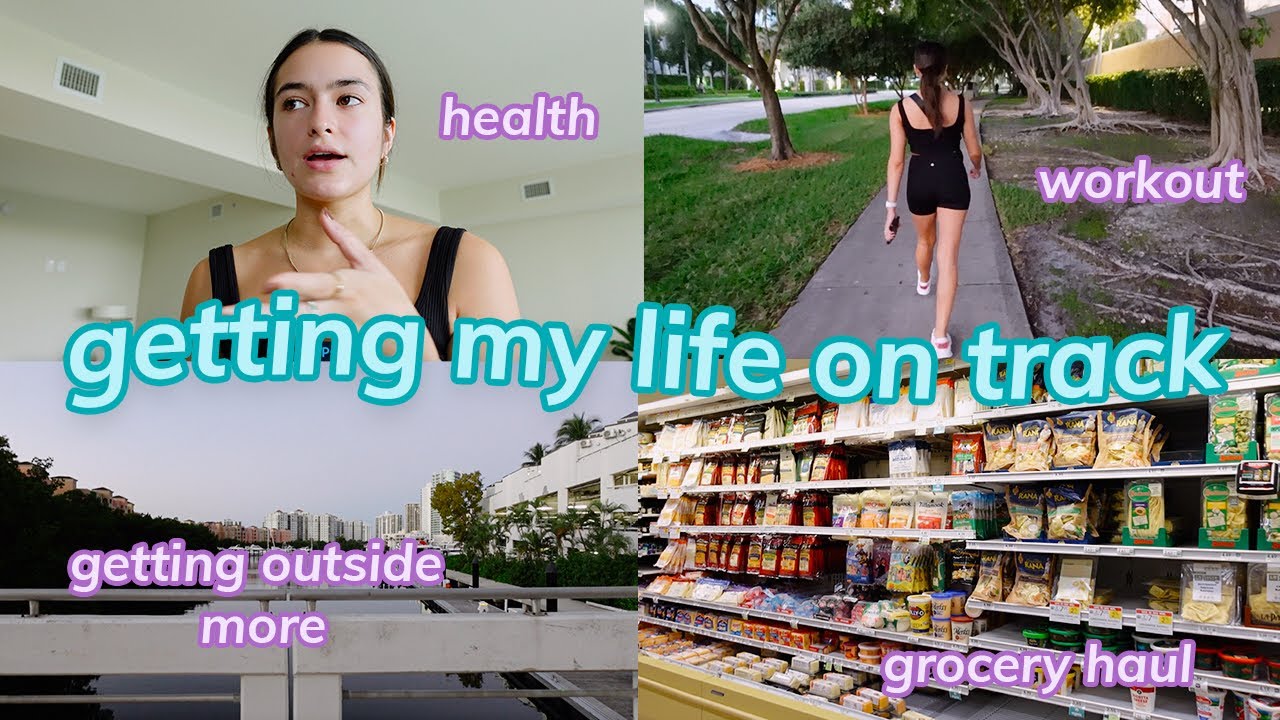 GETTING MY LIFE ON TRACK: workout routine, meal planning, grocery haul