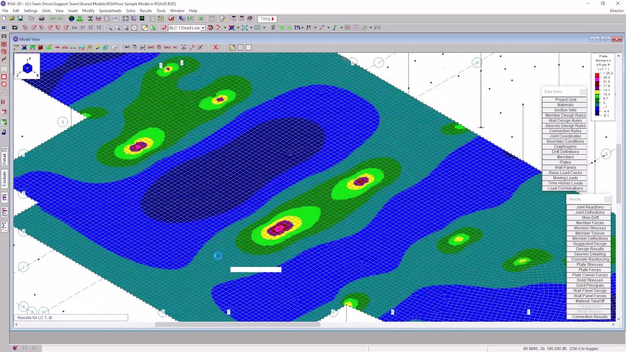 Enhanced Plate Automesh Behavior and Local Axis Feature in RISA-3D