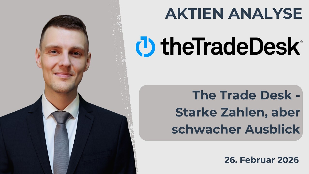 The Trade Desk Aktie (TTD) liefert gute Zahlen. Schwacher Ausblick und KI Angst belasten