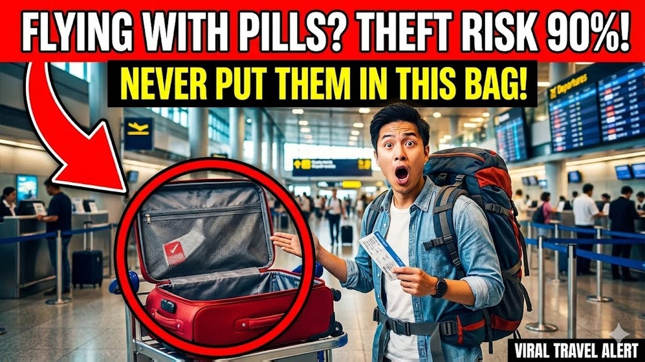 Flying with Pills NEVER Put Them in This Bag Theft Risk is 90%