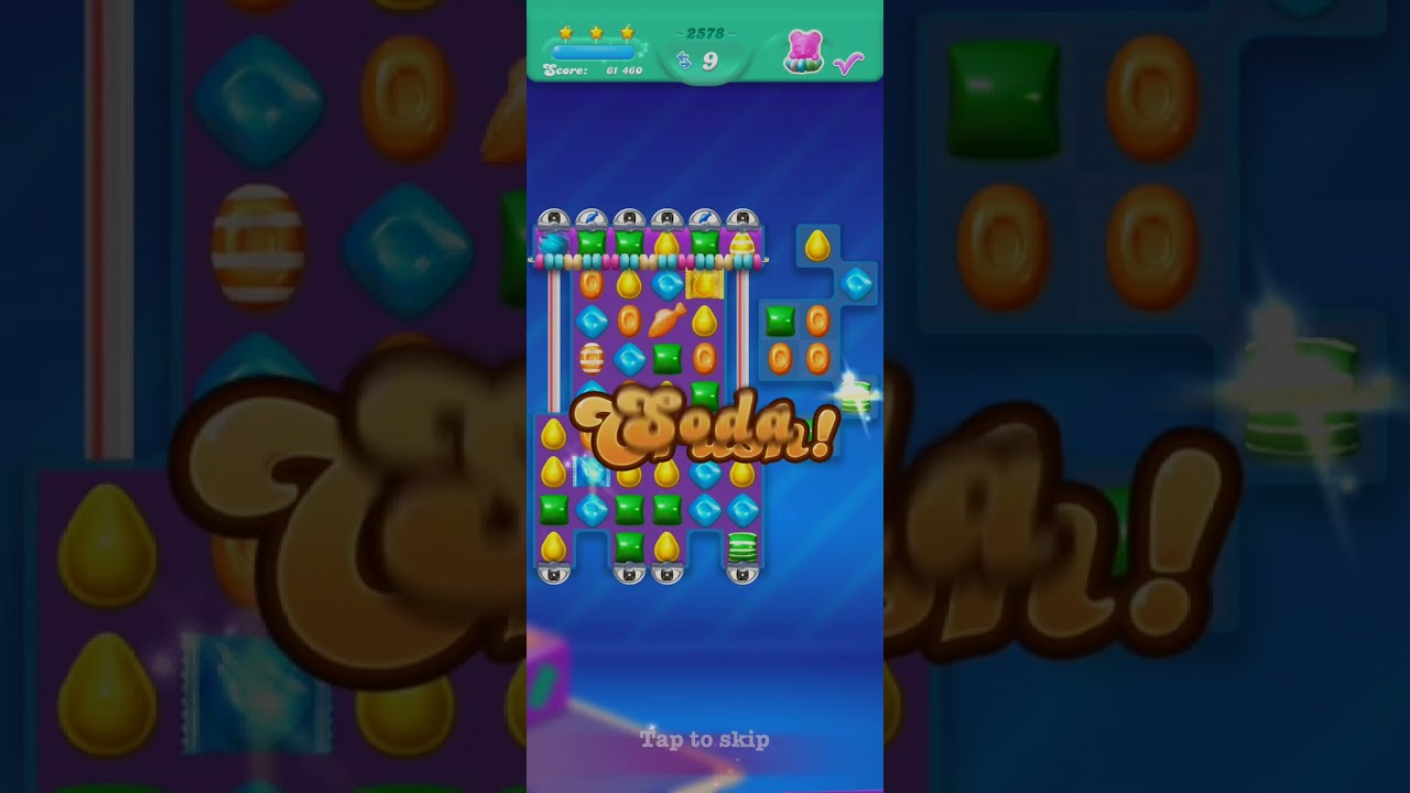 candy crush soda saga level 2578⭐⭐⭐