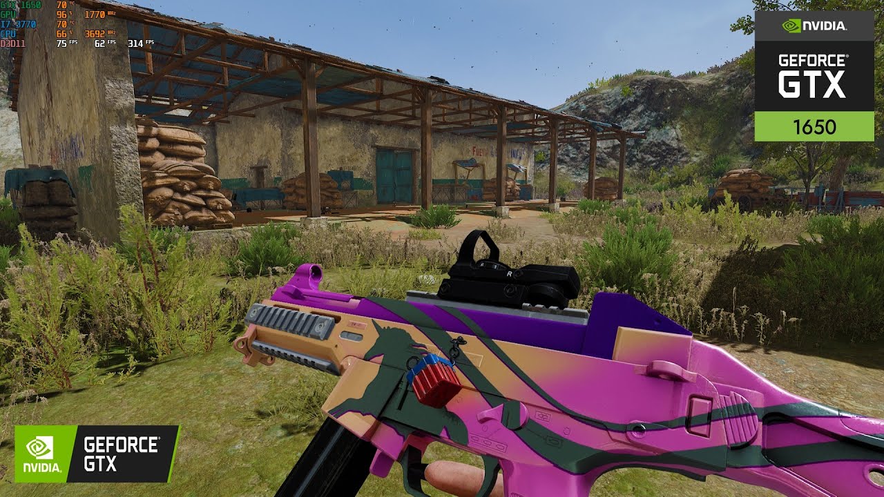 PUBG : GTX 1650 - i7 3770 - 16GB RAM ( 1080p High Settings )