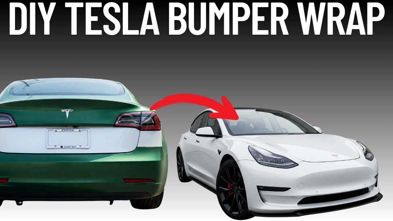 Обклеиваю бампер своей Tesla Model 3 пленкой.