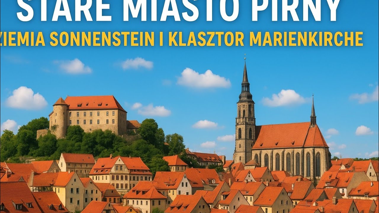 Stare Miasto Pirny z Twierdzą Sonnenstein i Klasztorem Marienkirche