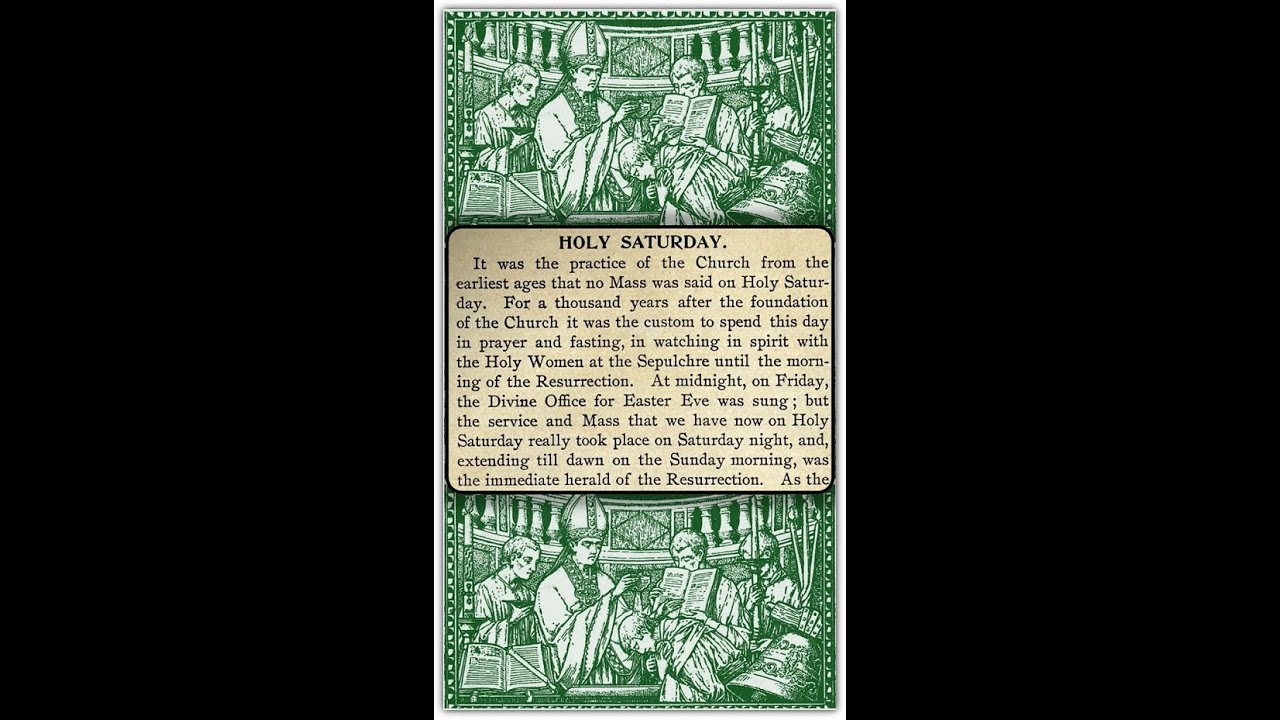 Holy Saturday {Easter Vigil}  📖🎧