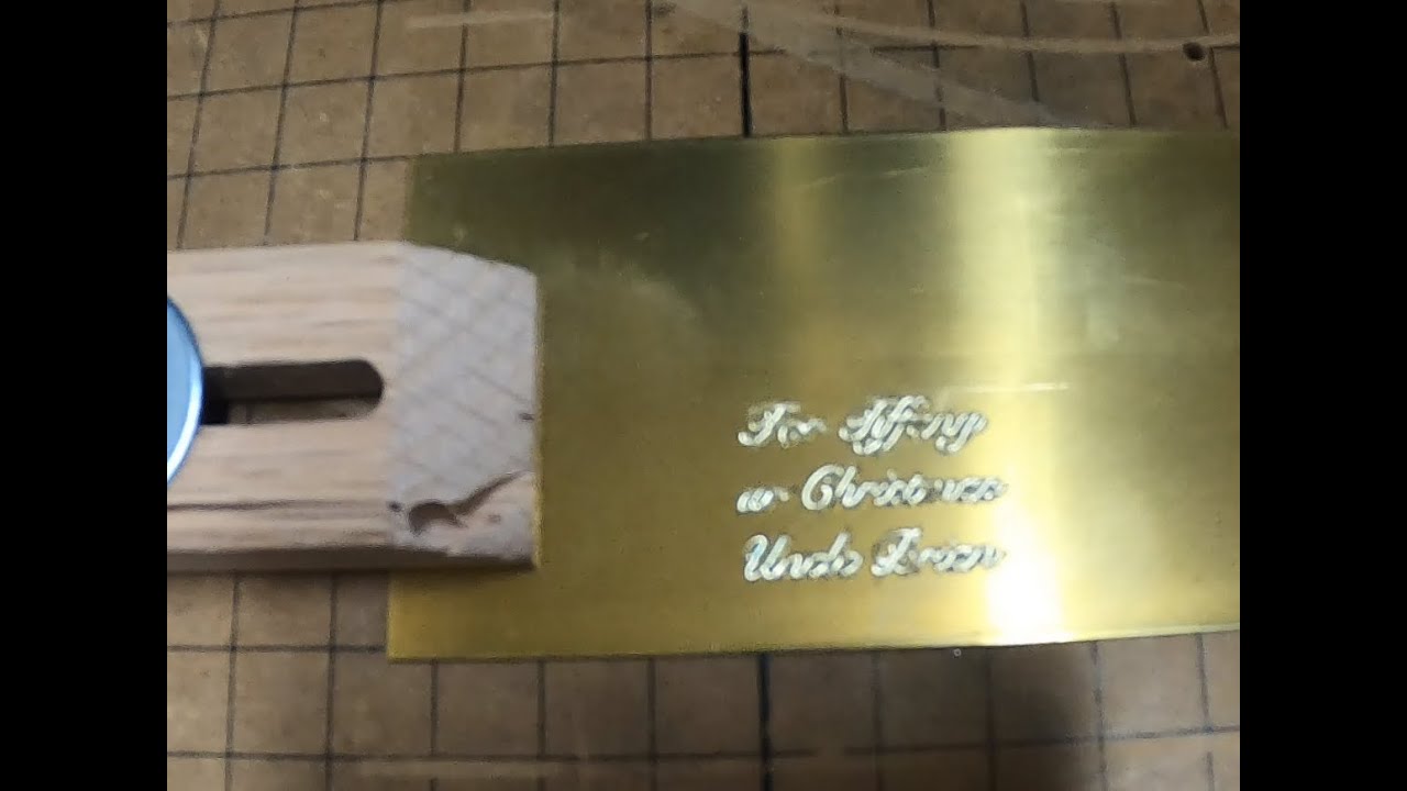 Engraving Brass on the X-carve CNC Router
