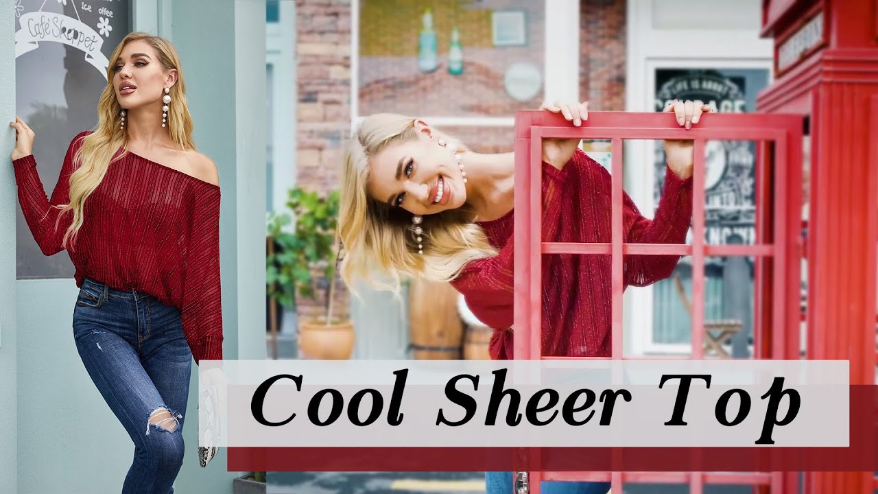 Cool Girls Batwing Sheer Top | Crochet Blouse | Zeagoo