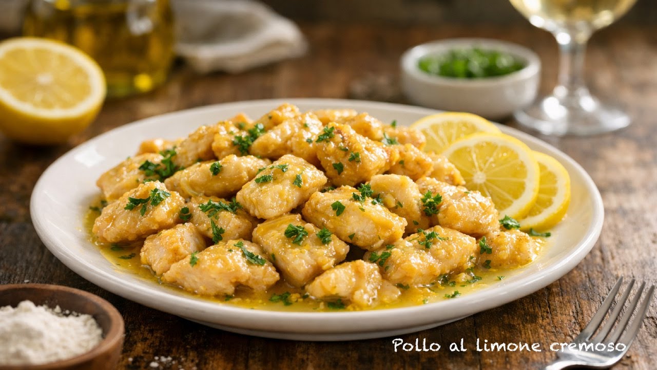 Pollo al Limone Cremoso in Padella | Secondo Veloce e Profumato 🇮🇹