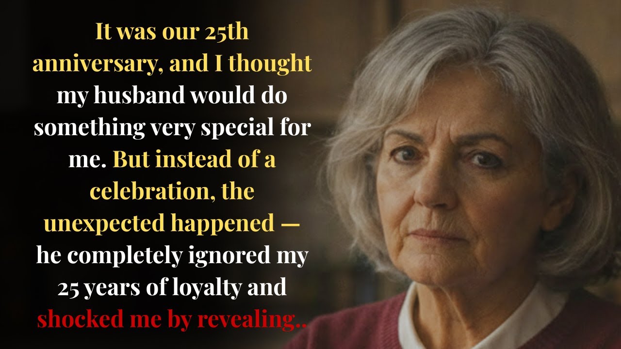 On our 25th anniversary He shocked me by revealing...
