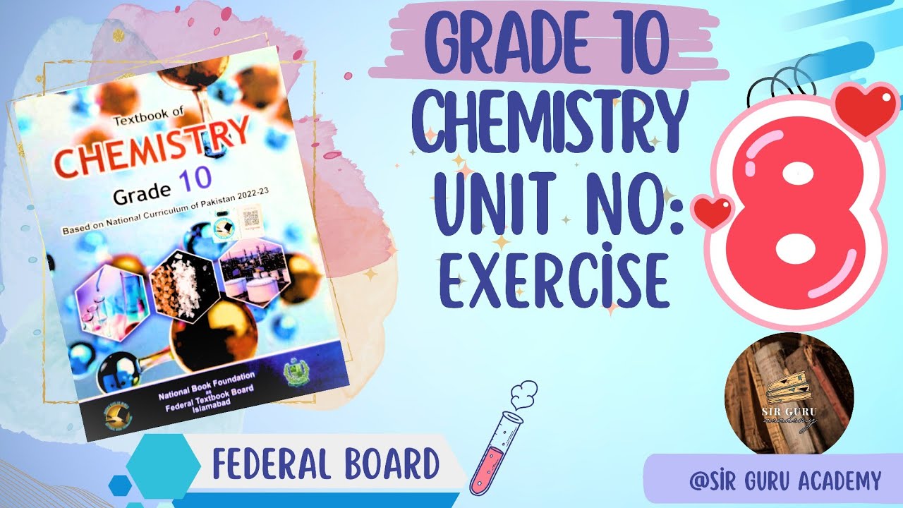 FBISE CHEMISTRY CLASS 10 New Book NBF Unit 8 ORGANIC CHEMISTRY EXERCISE Federal Board