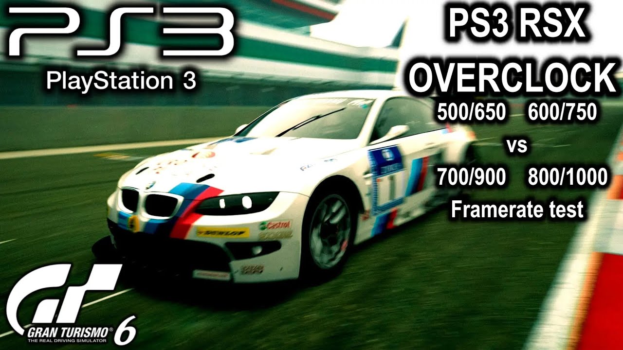 PS3 RSX OVERCLOCK | Stock VS 600/750 VS 700/900 VS 800/1000 | Gran Turismo 6 1080p | Framerate test