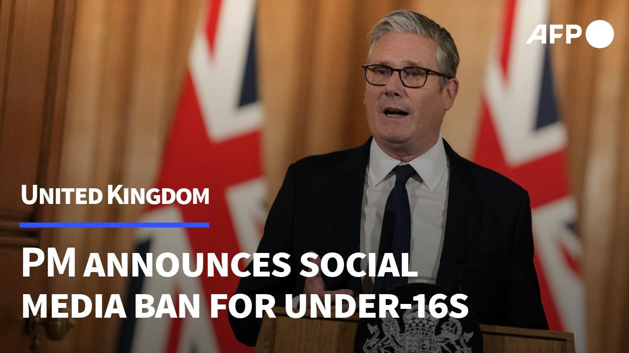 British PM announces ban on social media for under-16s | AFP