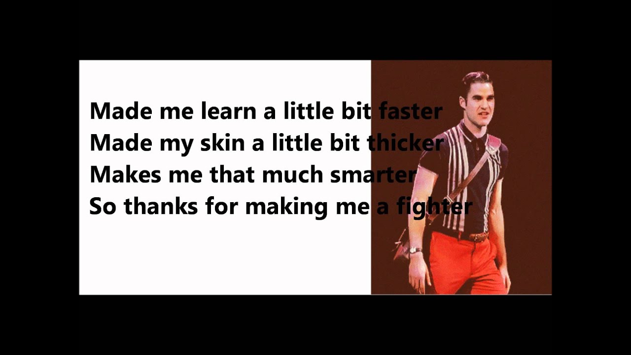 Glee - Fighter Lyrics