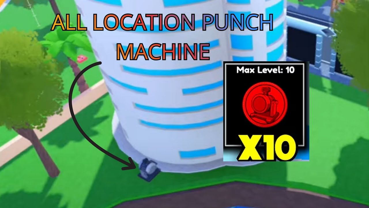 Todos os locais de PUNCHING MACHINE no Anime Eternal (Guia completo!)