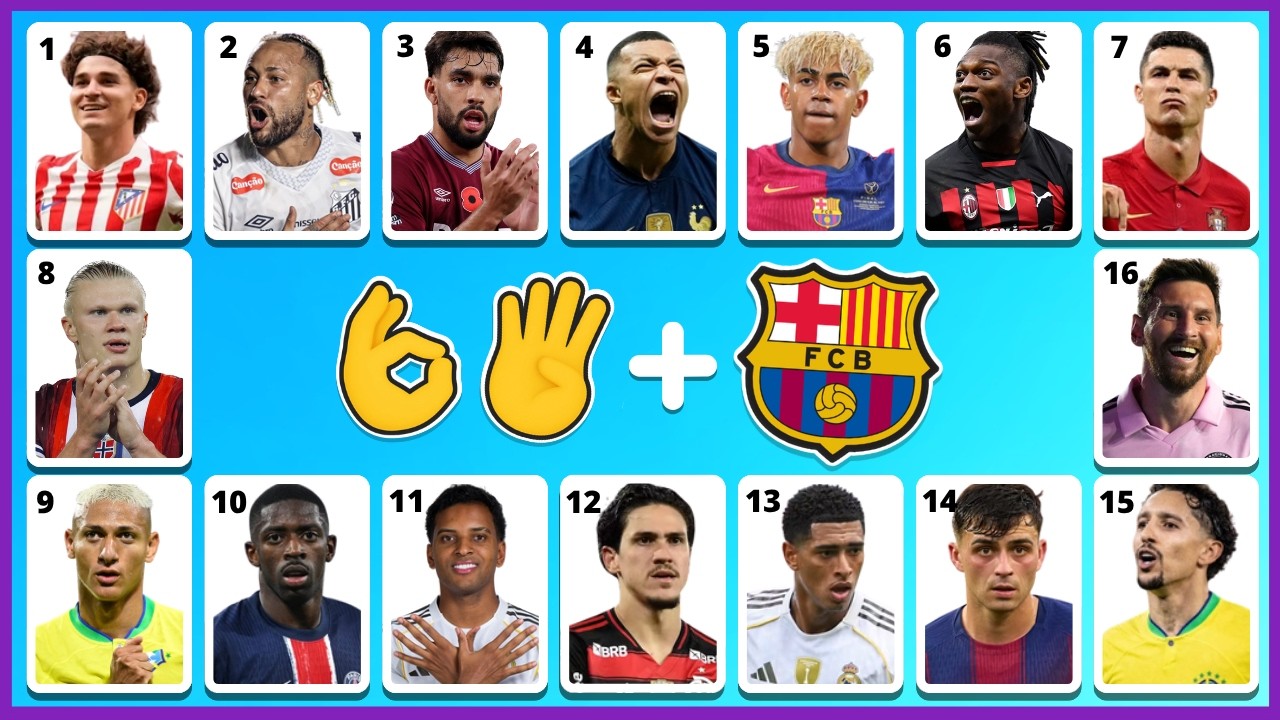 ⚽ ADIVINHE O JOGADOR PELA MÚSICA E EMOJI 🤔 | Neymar, Messi, Ronaldo | #buuquiz #futebol #quiz