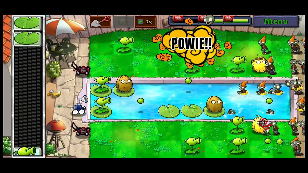 Plants Vs Zombies - Adventure 2 - Pool - Level 5 - Gameplay (NO BGM)