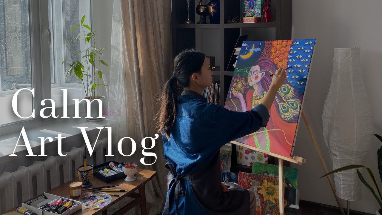 Calm Art Vlog ✨Paint with me