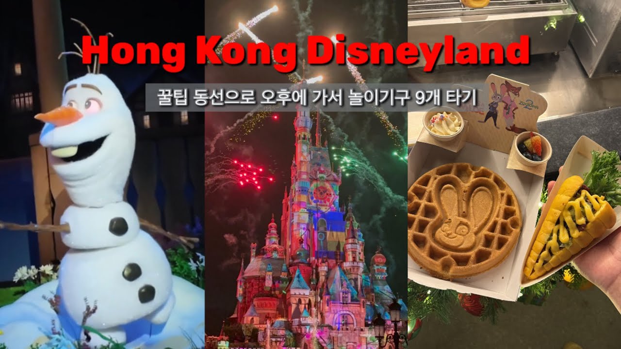 [홍콩 디즈니랜드 vlog] 작다더니!! 이렇게 재밌어도 되나요..?🎢 / 침차이키 후기