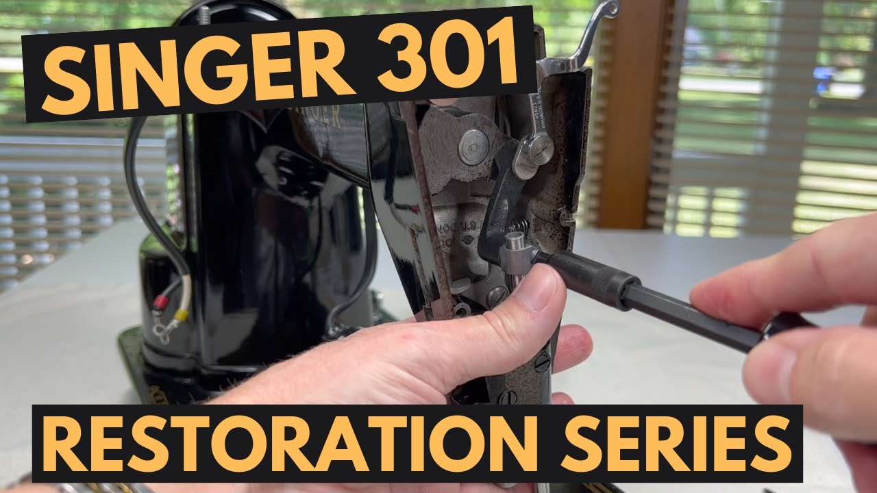 How to install the needle bar and check timing on a Singer 301: Singer Restoration Series Part 18