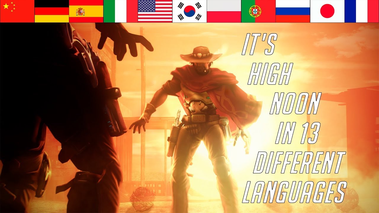 It's High Noon in 13 Different Languages | Overwatch McCree | Multilanguage