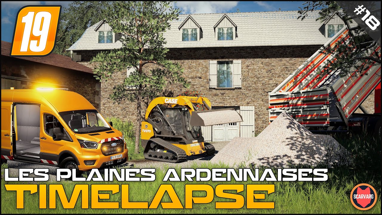 Finishing Building Driveways - Ford Transit ⭐ FS19 Les Plaines Ardennaises V2 Timelapse