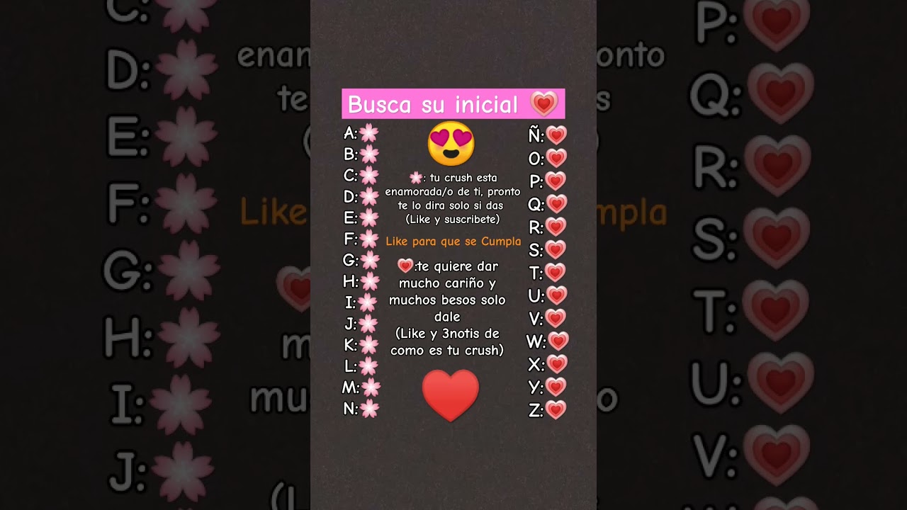 busca la inicial de tu crush 💖💓 #parati #crush #iniciales #inicial #amor