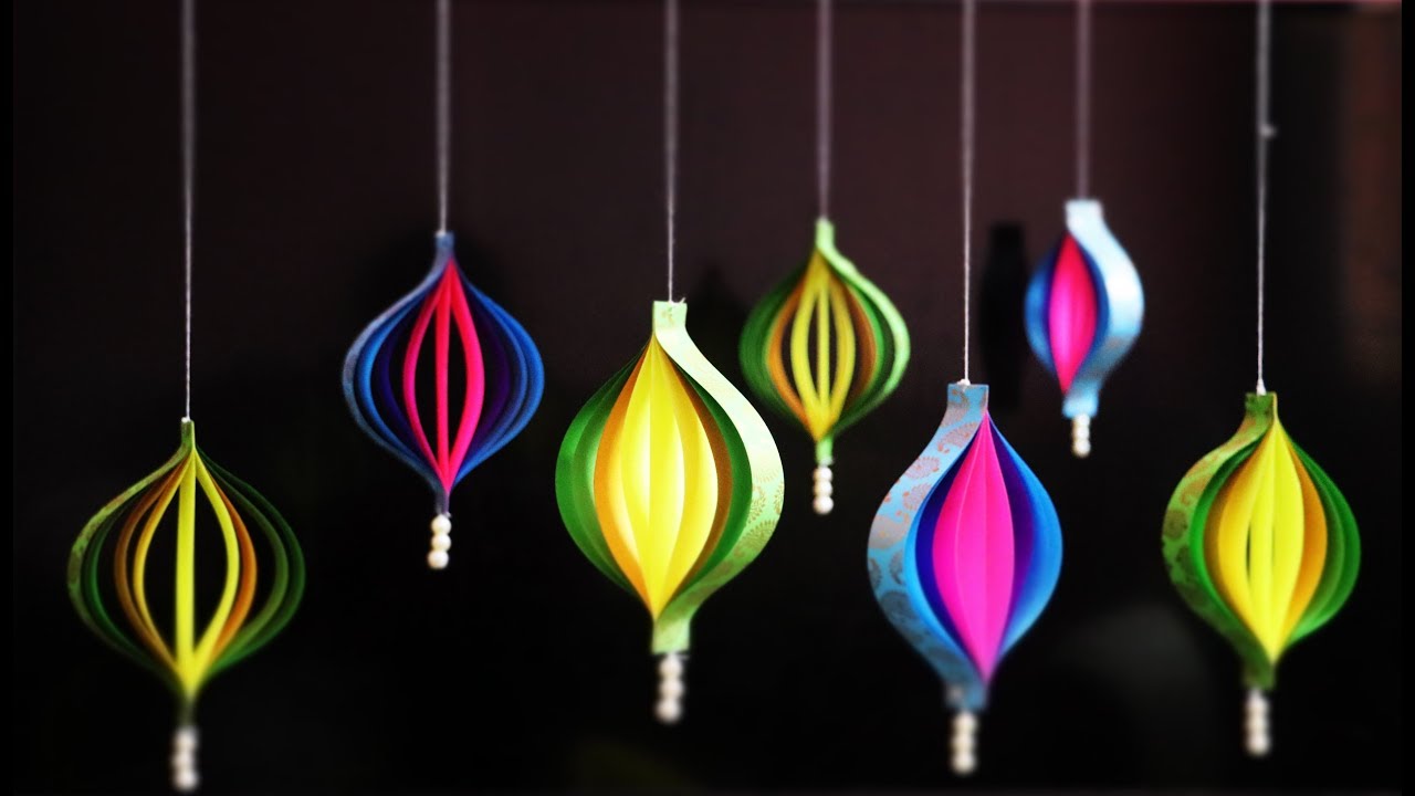 DIY Paper Decorations | Wall Hanging Christmas Decorations | Easy Paper Crafts