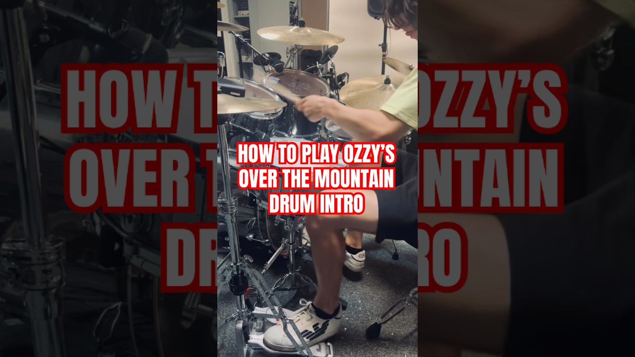 How to play OZZY OSBOURNE ‘s over the mountain drum intro! 