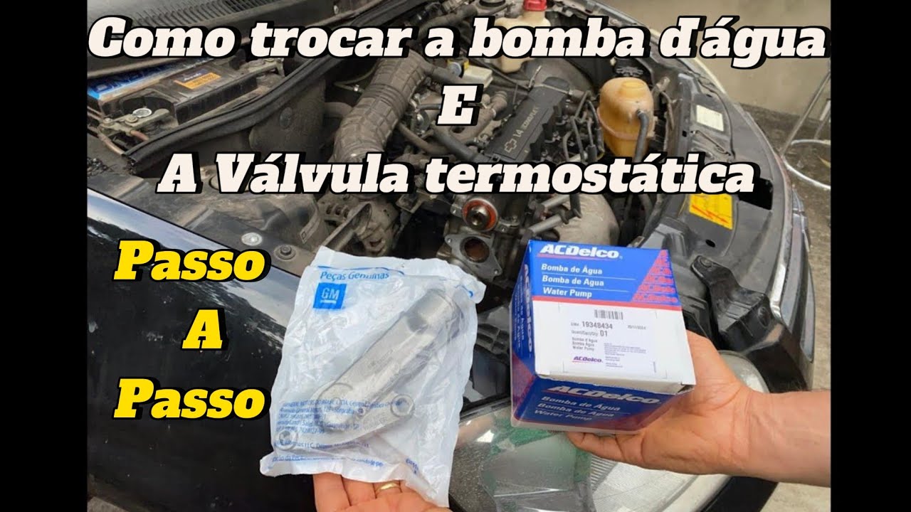 Como trocar a bomba d'água a válvula termostática do Prisma Celta Corsa e líquido de arrefecimento 