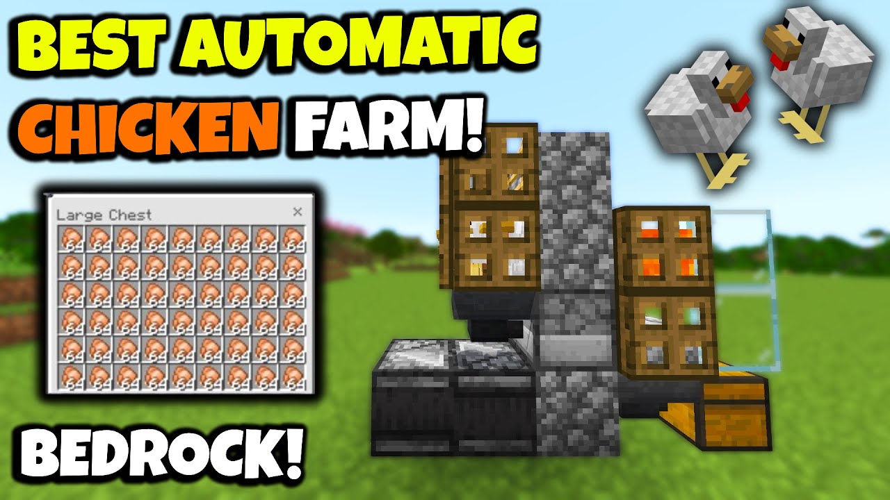 Minecraft Automatic Chicken Farm for Minecraft Bedrock 1.21! ( 2026 )