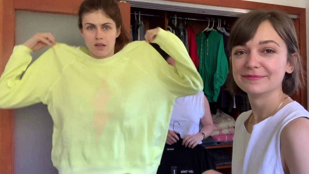 kate and morgan go through alex's closet | Alexandra Daddario