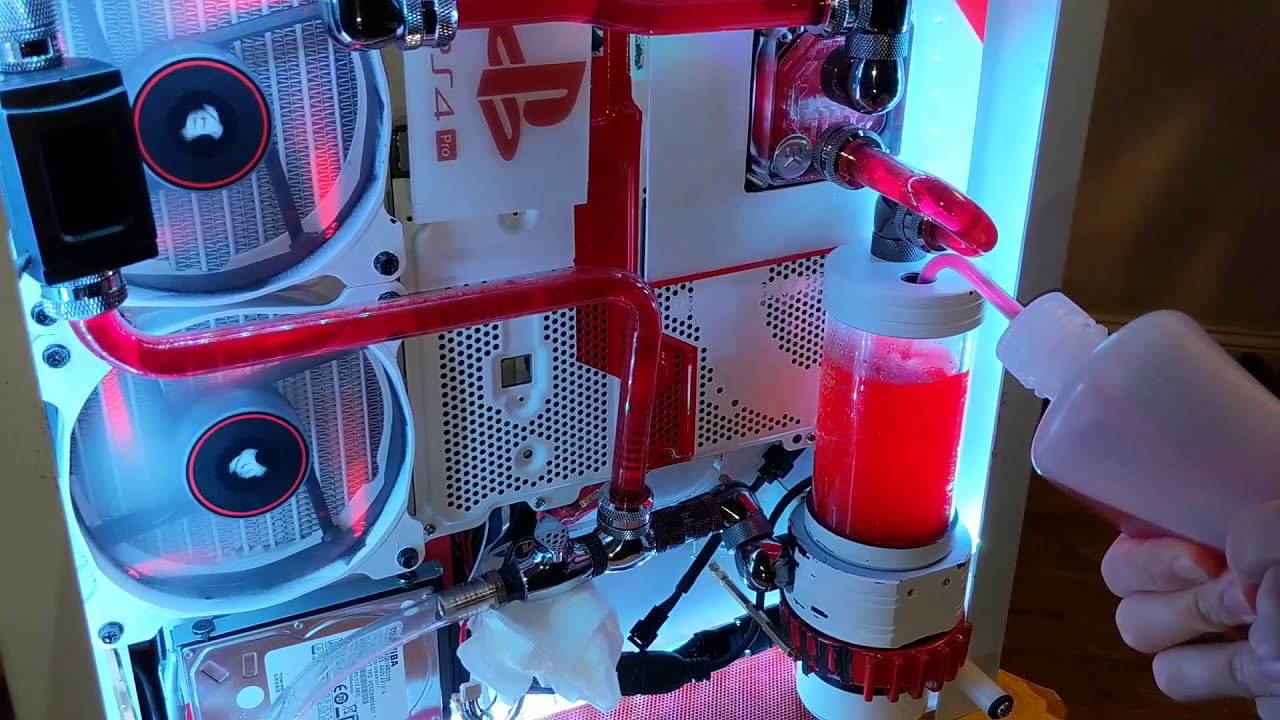 PS4 Pro Water Cooled (Part 4) Bending tubes and adding WATER!