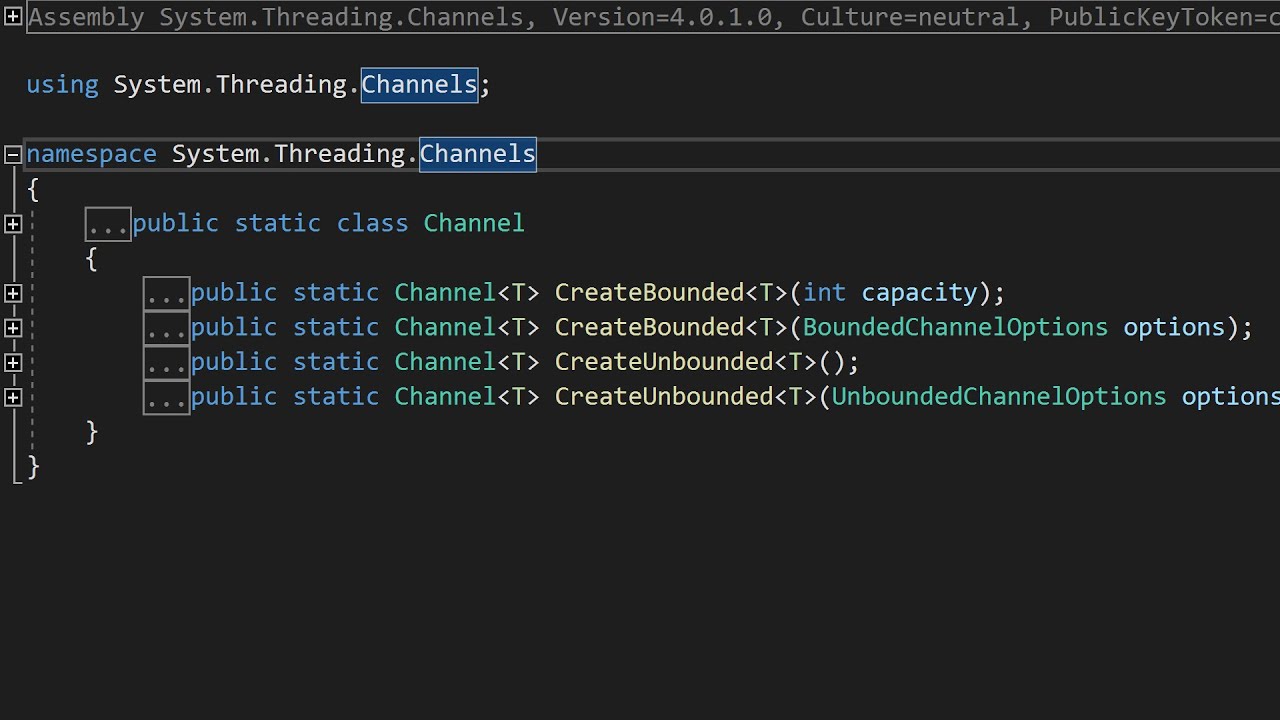 .NET System.Threading.Channels Primer / Walkthrough