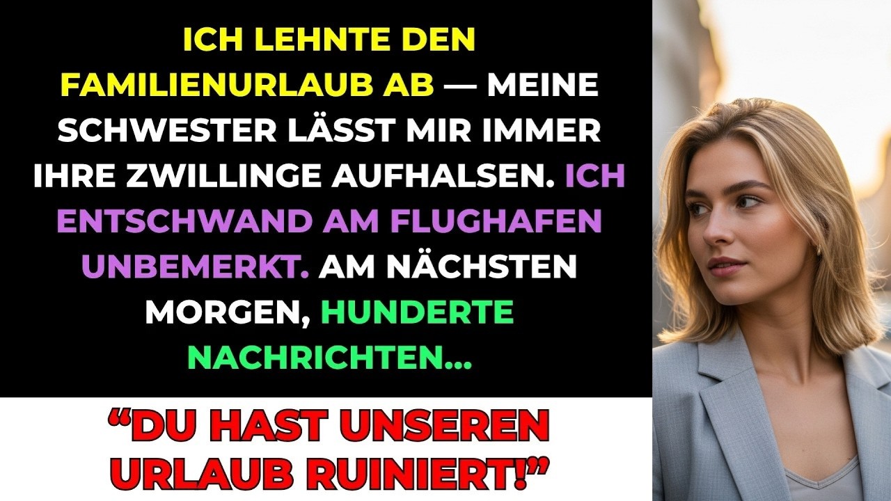 Meine Familie Und Meine Schwester Sagten： ＂Du Hast Unseren Urlaub Ruiniert!＂ Weil Ich…