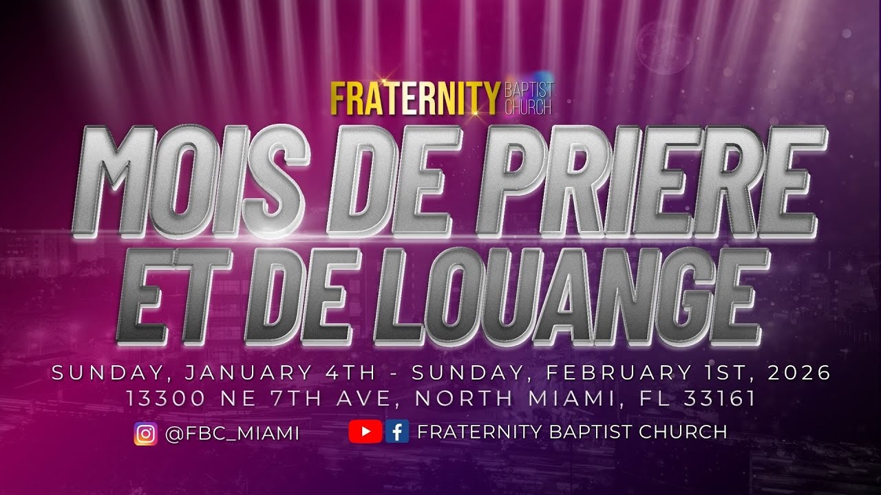 SERVICE D'ADORATION ET DE LOUANGE | EV. SERGE FLEURIMOND | 02/01/2026