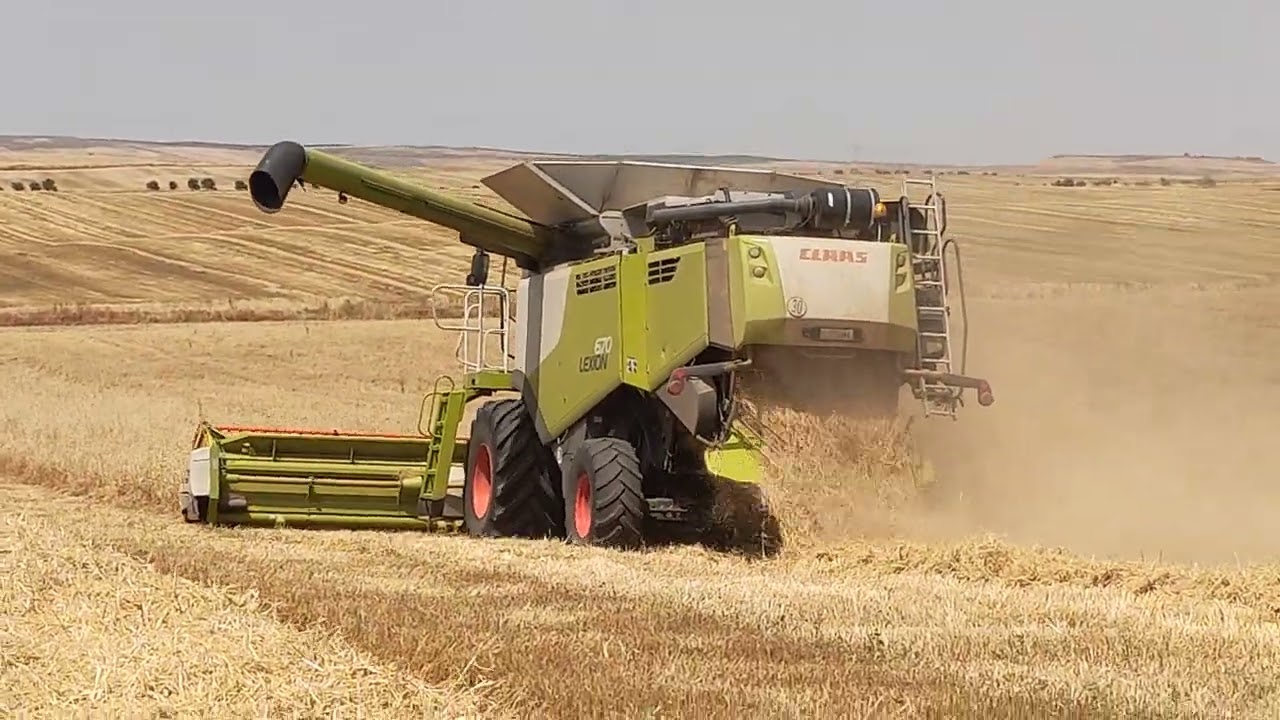 Cosechando la cebada(Planet)sobre barbecho