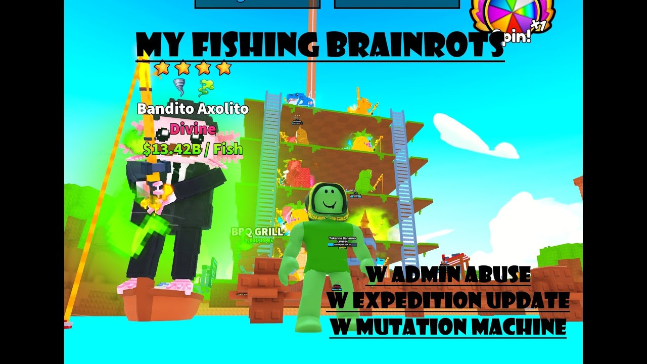 Easy Divine Brainrots during Admin Abuse and new expeditions in My Fishing Brainrots Roblox