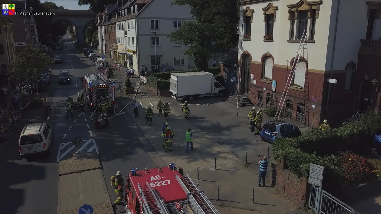 Jahresabschlussübung der freiwilligen Feuerwehr Aachen Löschzug Laurensberg