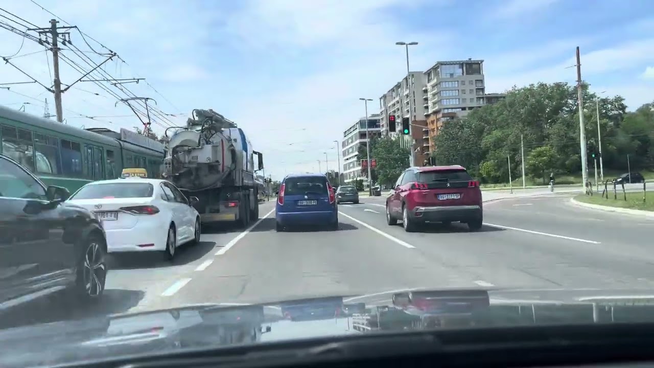 Beograd, voznja, Novi Beograd, Jurija Gagarina celom duzinom