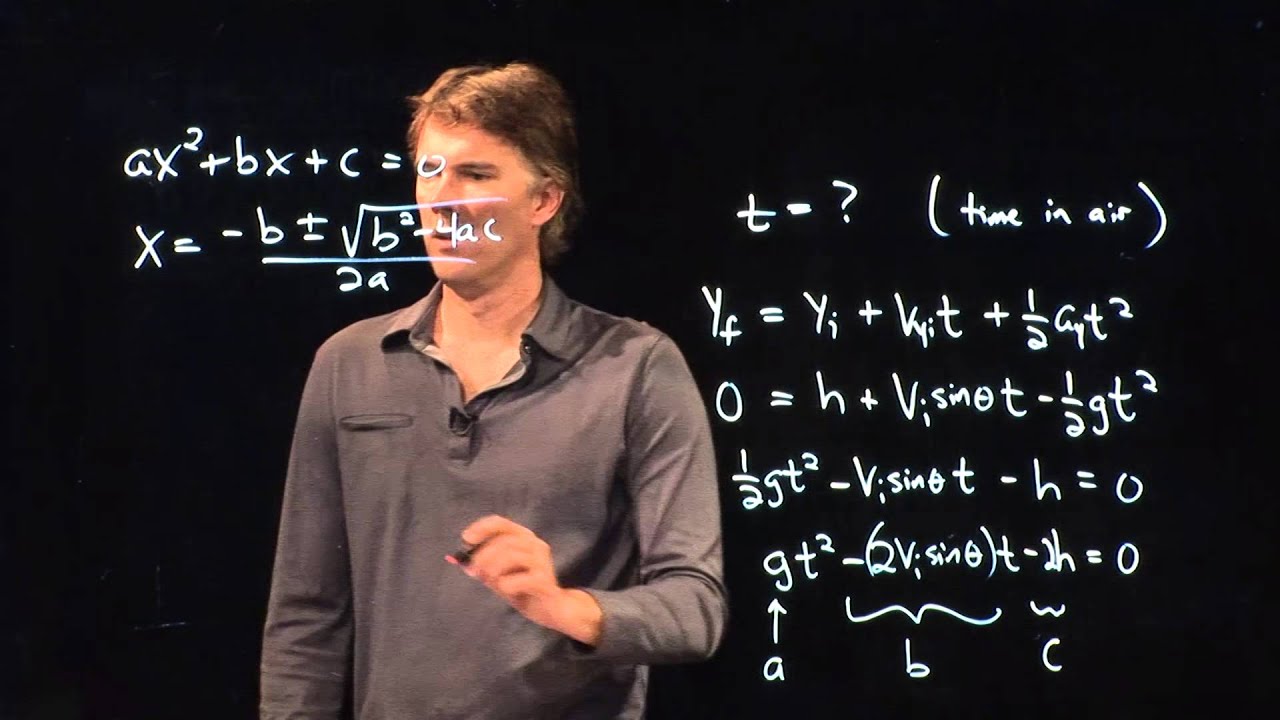 Projectile Motion Example    How long to hit the ground
