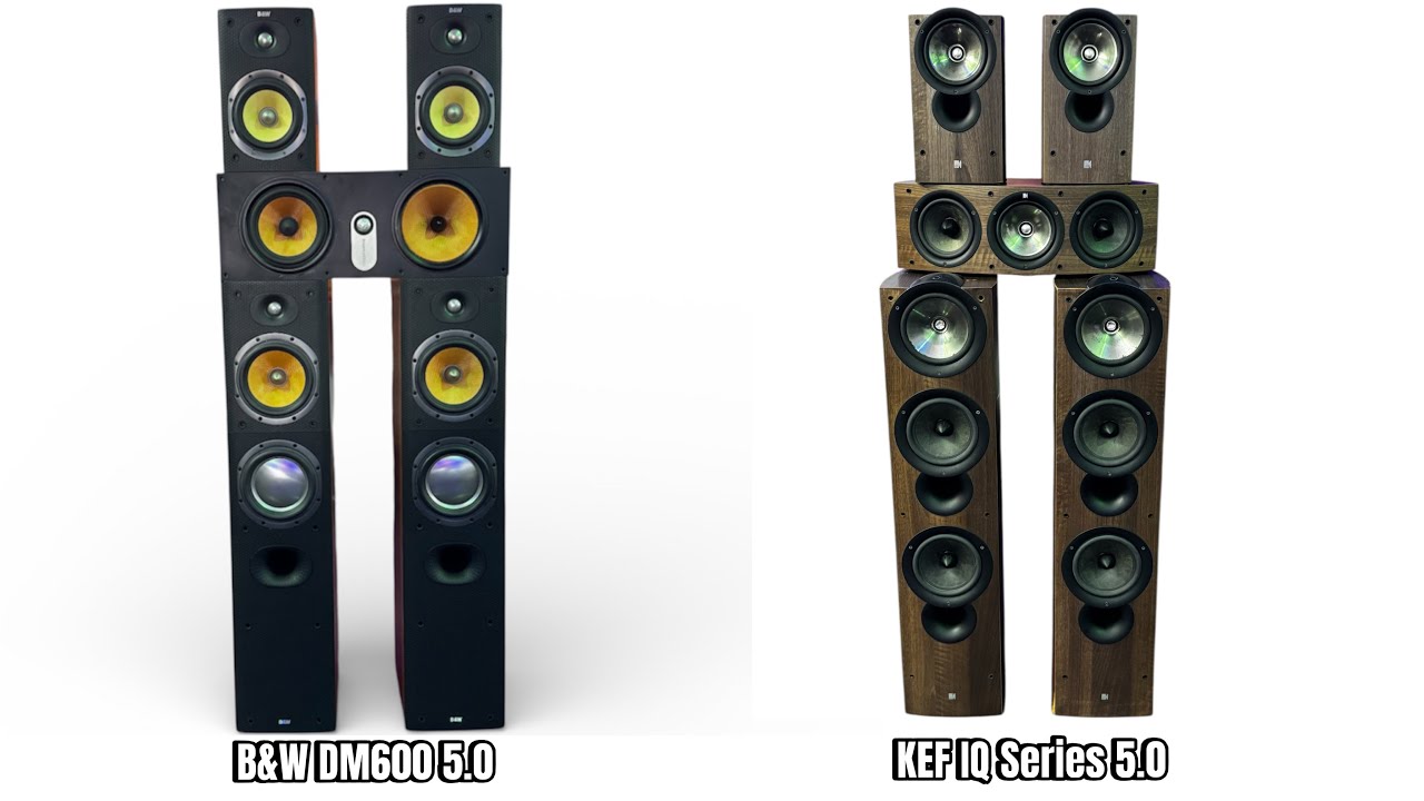 B&W DM600 S3 5.0 and KEF IQ 5.0 Package #hometheaterreceiver #bowersandwilkins #bass 