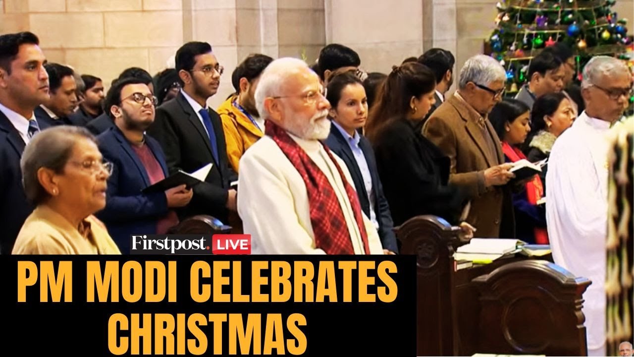 LIVE: India's PM Modi Visits Cathedral Church of the Redemption on Christmas